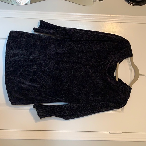 Dynamite off the shoulder navy sweater - Picture 1 of 3